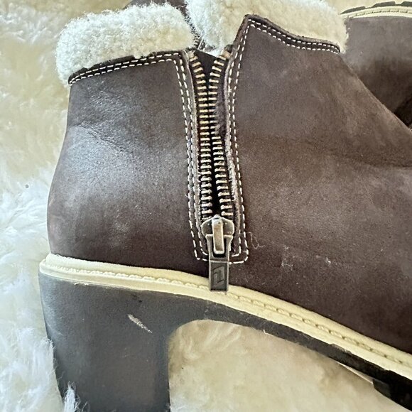 Lugz Bootie Brown Suede Boots Womens 8.5 Side Zipper - Picture 8 of 10
